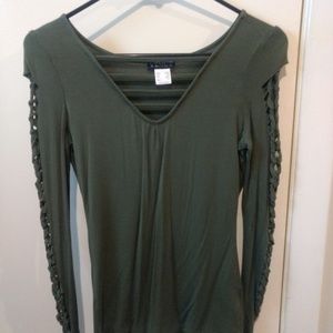Olive green long sleeve tee
